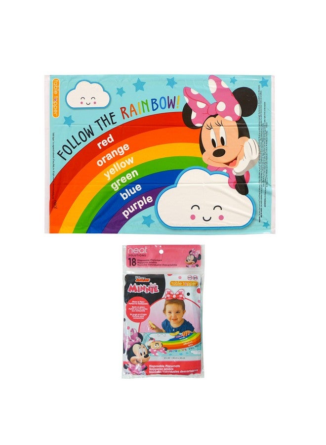 Disney Neat Solutions Disney Minnie Mouse Table Topper Disposable Stick-on Placemats - 18 Count - Image 1