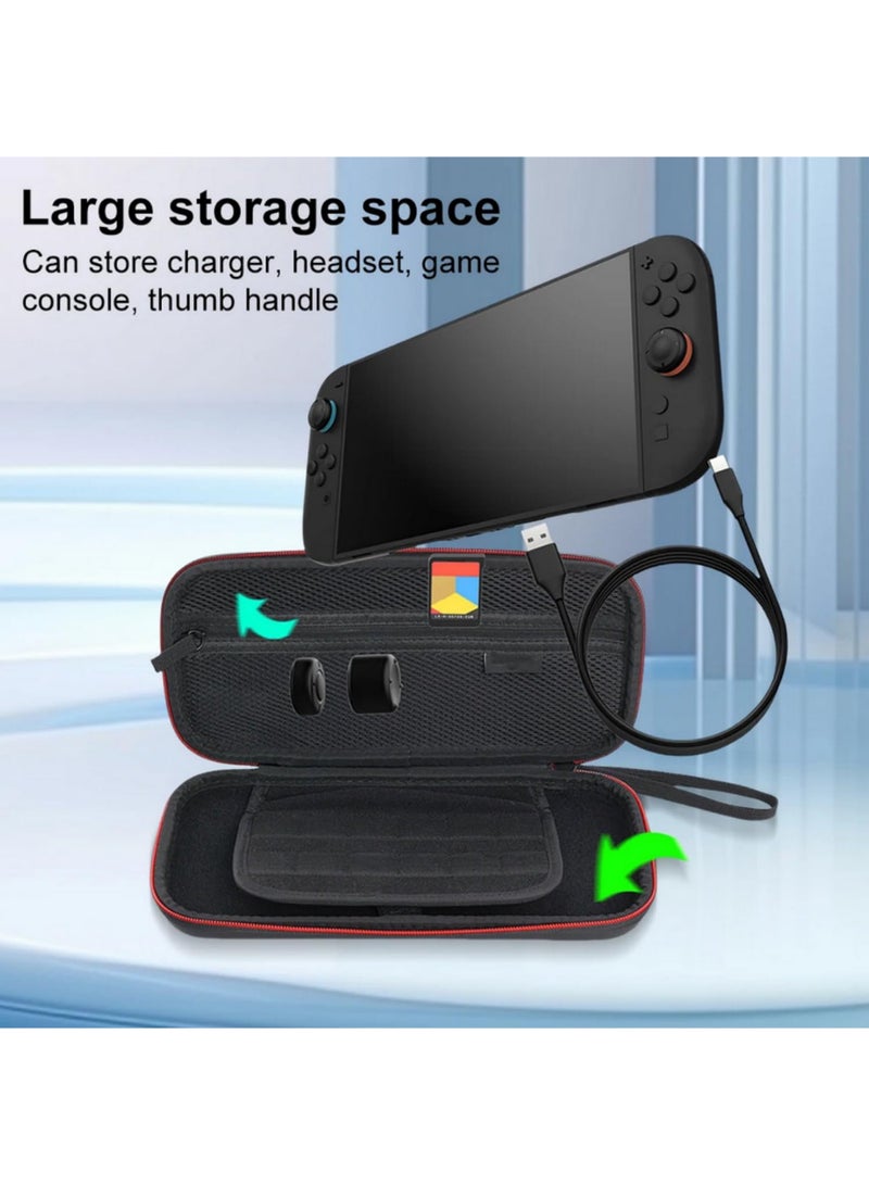 1PCS EVA Carrying Case W/ Mesh Pockets Game Conslole Case with 8-Bit Game Cartridge Storage Box Organizer Bag for Nintendo Switch 2 NS2 - Image 5