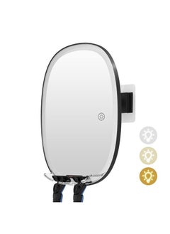 COSMIRROR Shower Mirror Fogless for Shaving with Razor Holders, No-Drilling, 3-Color Dimmable Lights – Larger Anti-Fog Mirror with Light Shatterproof & Waterproof for Men and Women  - Image 3