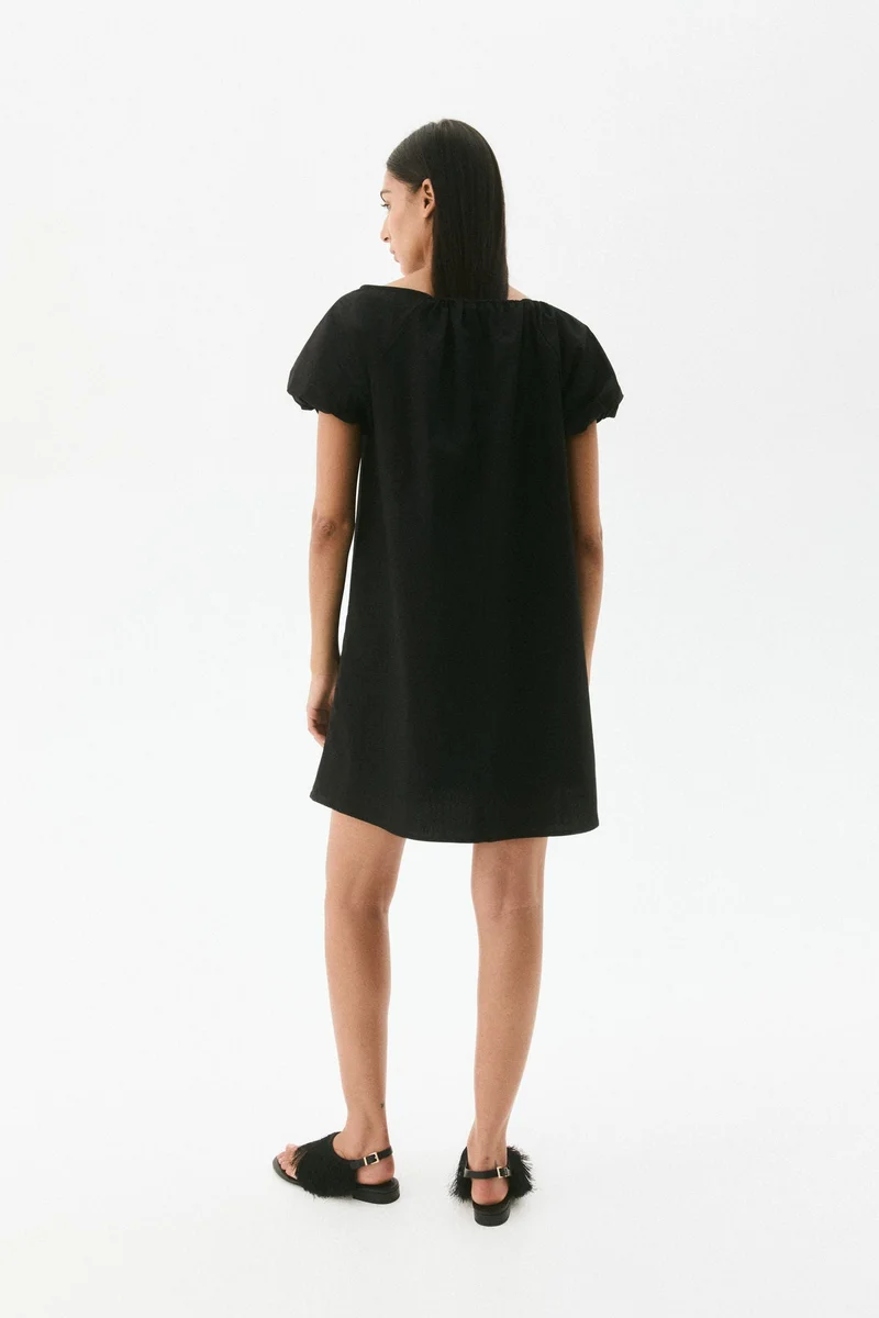 اتش اند ام Drawstring-neck dress
