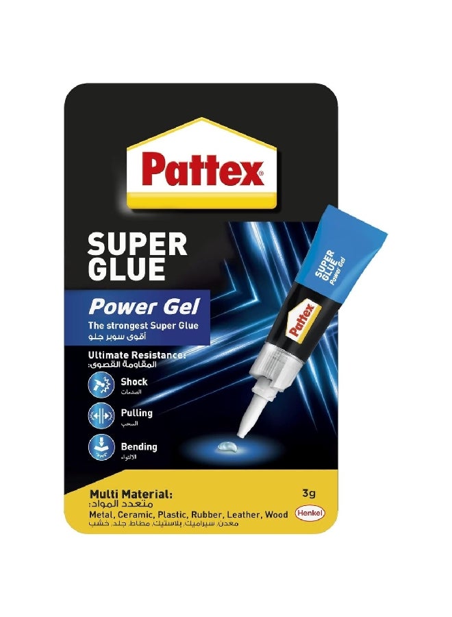 Pattex Shock-Resistant Multi-Material Super Glue Gel Tube Clear 3 g 2751609