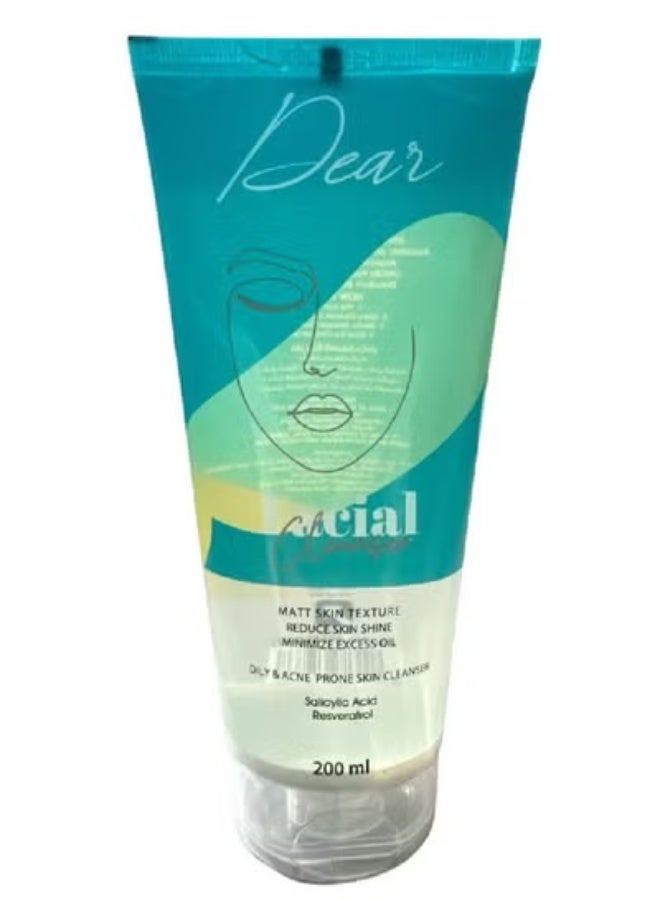 Dear Facial Cleanser for Oily Skin and Acne 200 ml - Image 1