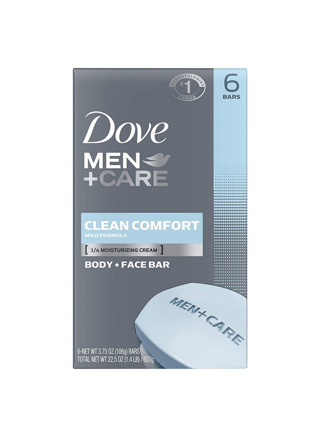 دوف قالب صابون الجسم والوجه للرجال+كير أكثر ترطيبًا من قالب الصابون، راحة نظيفة، يغسل بشكل فعال البكتيريا ويغذي بشرتك، عبوة من 6 قطع (الولايات المتحدة الأمريكية) - Image 1