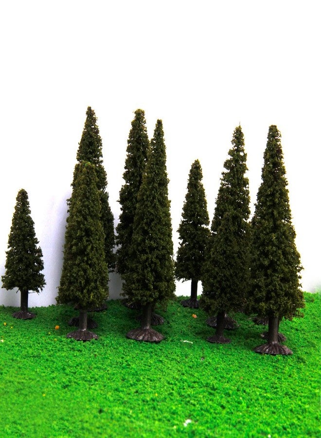 WINOMO Generic Approx 15Pcs Green Scenery Landscape Model Cedar Trees with Pv Box 1100 1150 120 - Image 3
