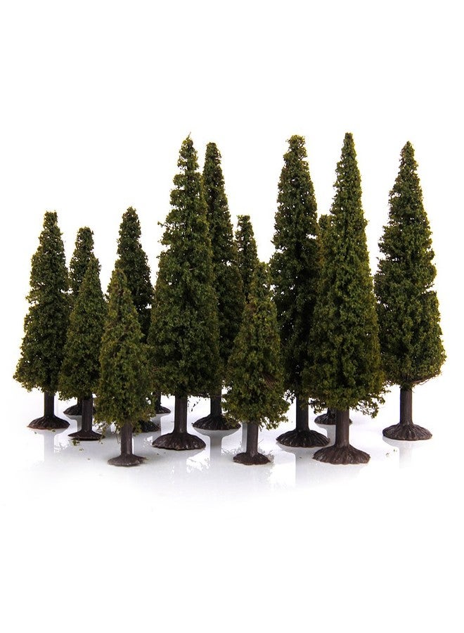 WINOMO Generic Approx 15Pcs Green Scenery Landscape Model Cedar Trees with Pv Box 1100 1150 120 - Image 5
