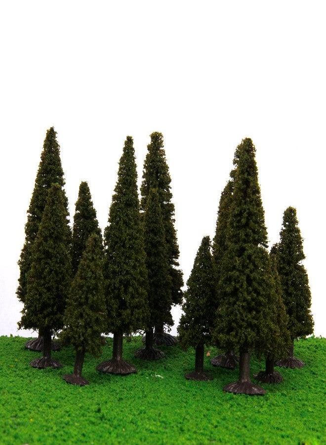 WINOMO Generic Approx 15Pcs Green Scenery Landscape Model Cedar Trees with Pv Box 1100 1150 120 - Image 2