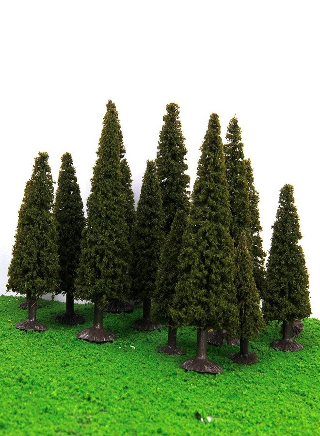 WINOMO Generic Approx 15Pcs Green Scenery Landscape Model Cedar Trees with Pv Box 1100 1150 120 - Image 4