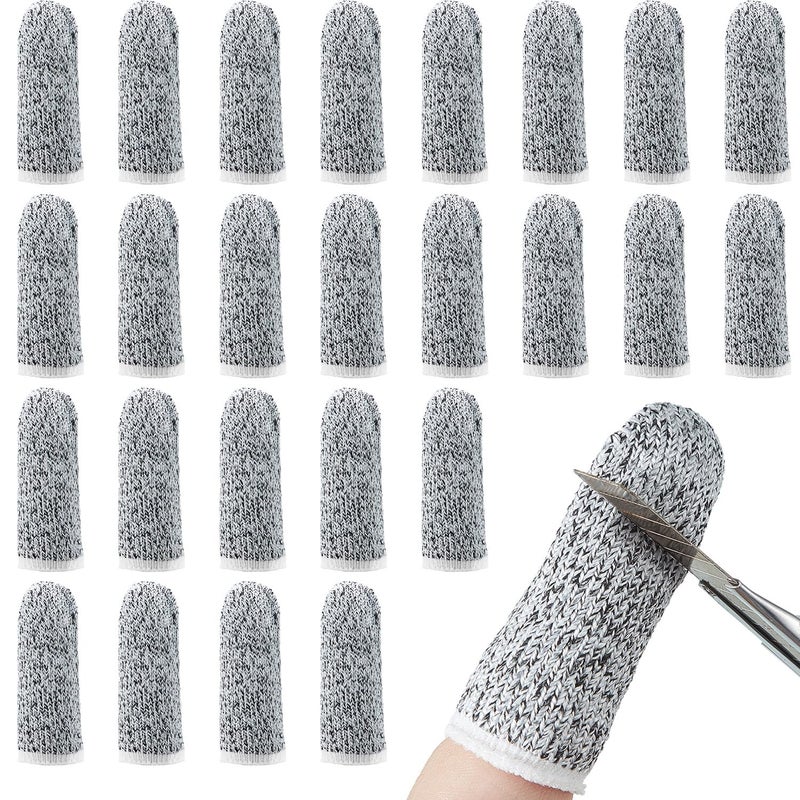 Honoson Honoson 20 Pieces Cut Resistant Finger Cots Gel Finger Guards Protectors Reusable Fingertip Covers Large Sleeve for Kitchen Food Cutting Sculpture Work Supplies 