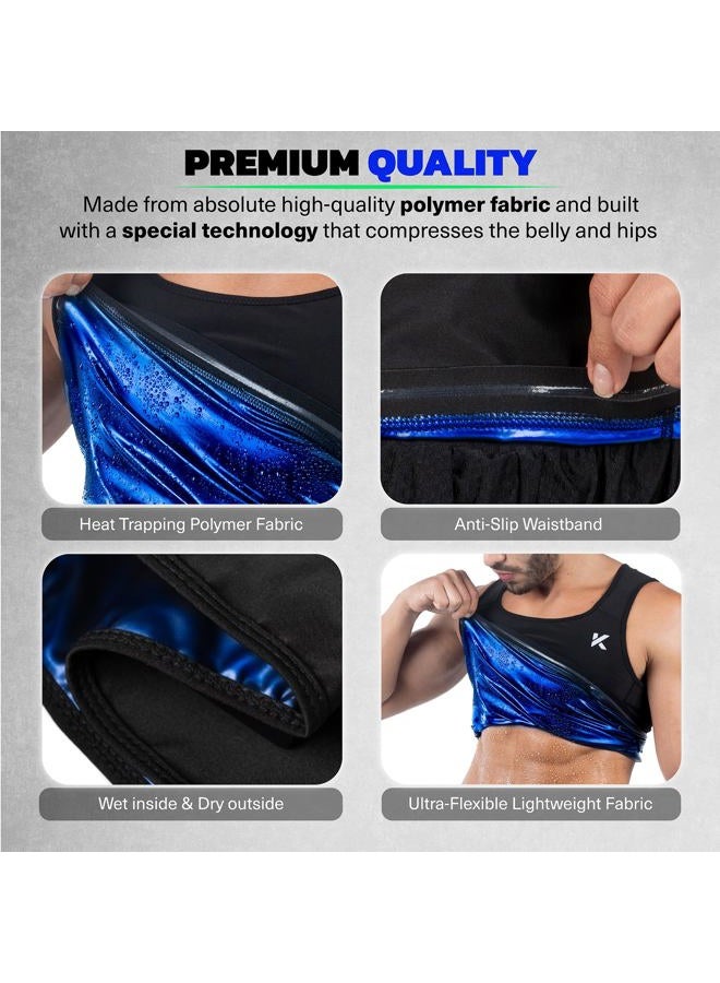 Kewlioo Men's Heat Trapping Pullover Sweat Enhancing Vest - Sauna Suit Shirt Compression Vest Shapewear Top for Gym Exercise, Multicolor 3-pack, XXL-3XL - Image 5