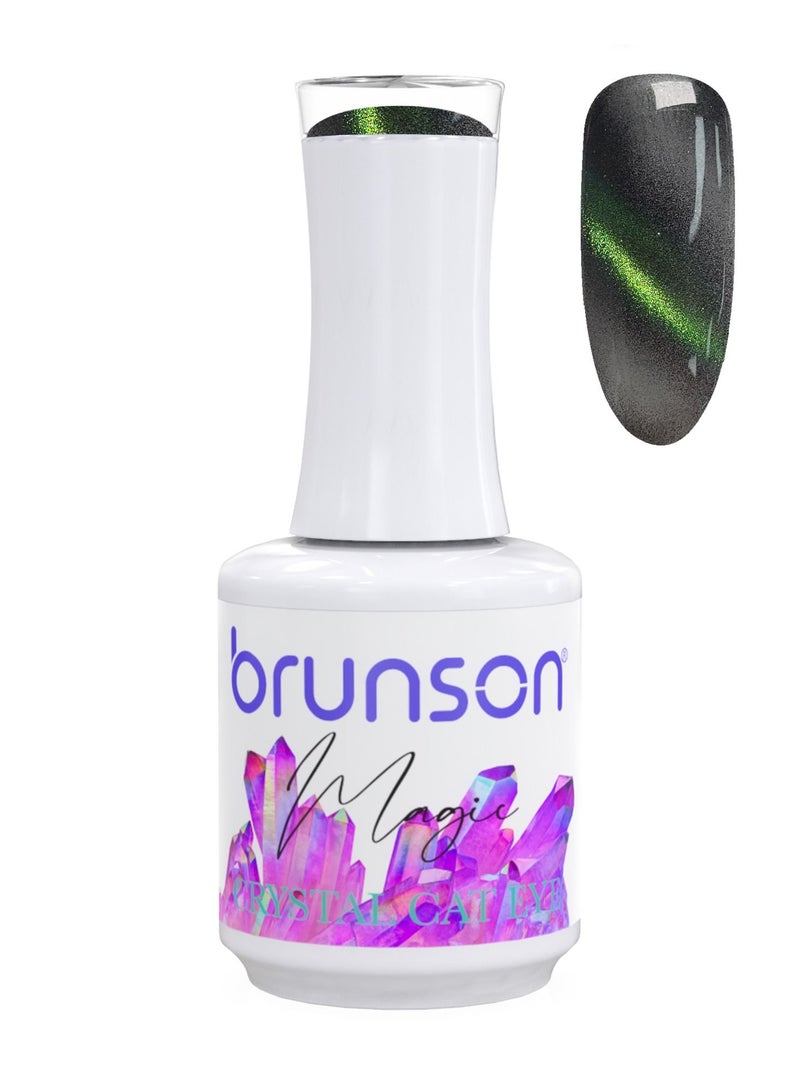 brunson Gel Nail Polish, Cat Eye 9D gel Polish Long Lasting  Chip Resistant Requires Drying Under UV LED Lamp 18ml