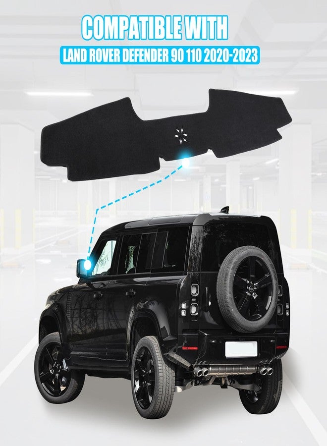 LLKUANG Terylene Carpet Dashmat Dash Mat Compatible with Land Rover Defender 90 110 2020-2022,Car Dashboard Cover Sun Shade Pad,Anti-Slip Dash Board Accessories(Left Hand Drive) - Image 5