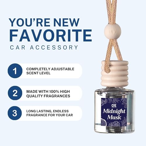 CE CRAFT CANDECraftCo Car Air Hanging Fragrance Oil, Car Auto Freshener for Essential Oils, Scents Fragrance Aromatherapy Automobile Diffuser, Long Lasting (Bourbon Vanilla) - Image 3