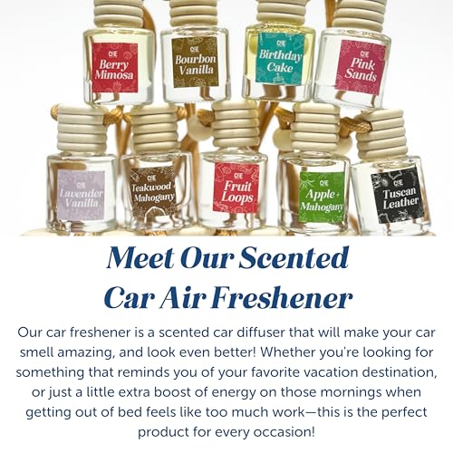 CE CRAFT CANDECraftCo Car Air Hanging Fragrance Oil, Car Auto Freshener for Essential Oils, Scents Fragrance Aromatherapy Automobile Diffuser, Long Lasting (Bourbon Vanilla) - Image 2