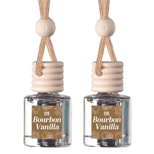 CE CRAFT CANDECraftCo Car Air Hanging Fragrance Oil, Car Auto Freshener for Essential Oils, Scents Fragrance Aromatherapy Automobile Diffuser, Long Lasting (Bourbon Vanilla) - Image 1