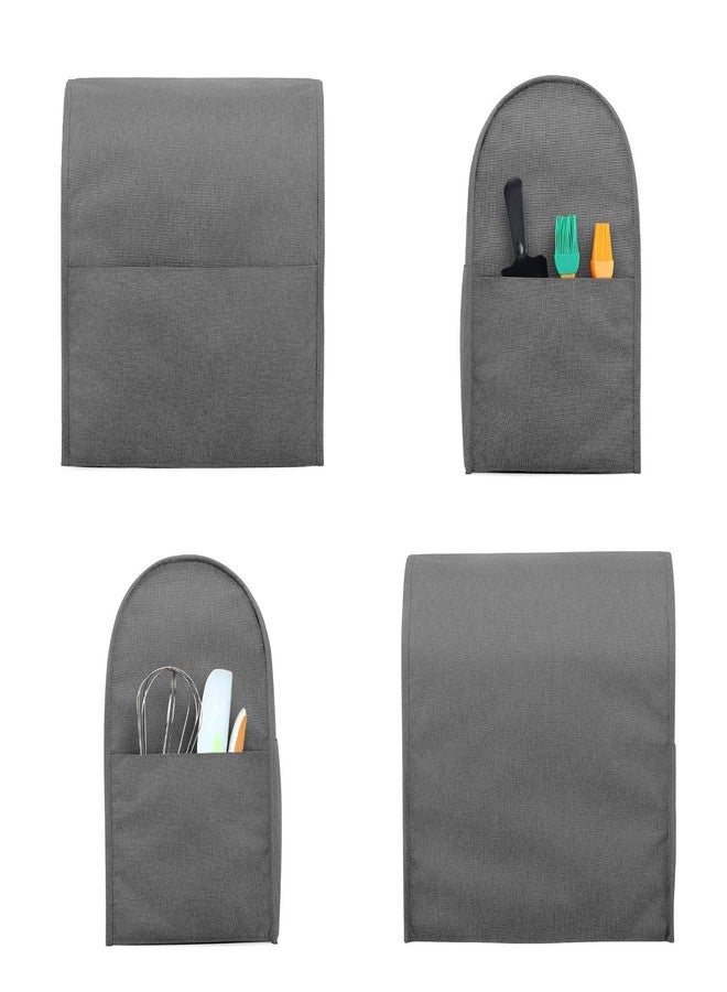 Luxja Dust Cover Compatible with 6-8 Quart Stand Mixer, Cloth Cover with Pockets for Stand Mixer and Extra Accessories (Compatible with 6-8 Quart Stand Mixer), Gray - Image 3