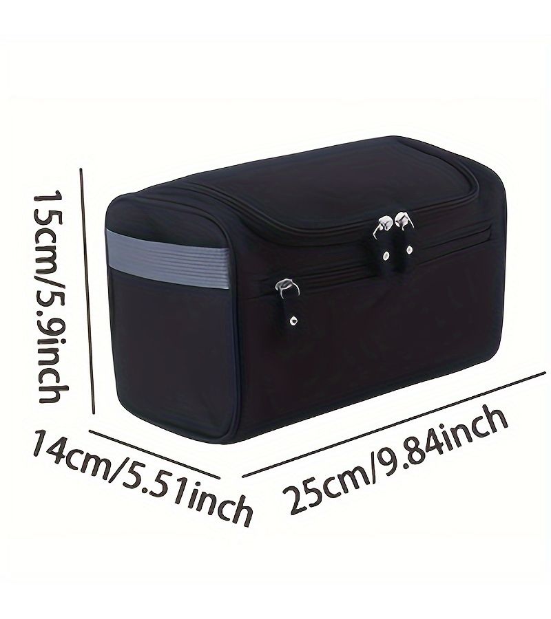 Green Hanging Toiletry Bag Large Capacity Travel Cosmetic Pouch with Hook - Image 4