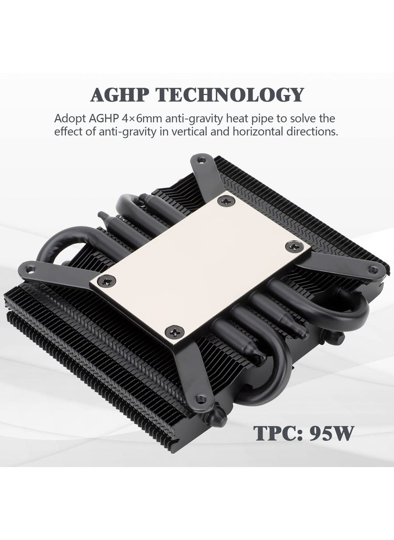Thermalright Thermalright AXP90 X36 Black Low Profile CPU Cooler, with 92mm TL-9015B Slim PWM Fan, ITX CPU Cooler, AGHP Technology, 36mm Height,for AMD AM4 AM5/Intel 1150/1151/1155/1156/1200/1700(AXP90 X36 Black)  - Image 2