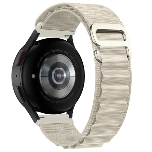 EDNITA 22mm SmartWatch Strap With Alpine Loop For Noise Colorfit Ultra/Oneplus 46mm/Samsung Galaxy Watch 3 45mm/Realme S/S Pro/ & With All 22mm Watches-Starlight-Pack Of 1 - Image 1