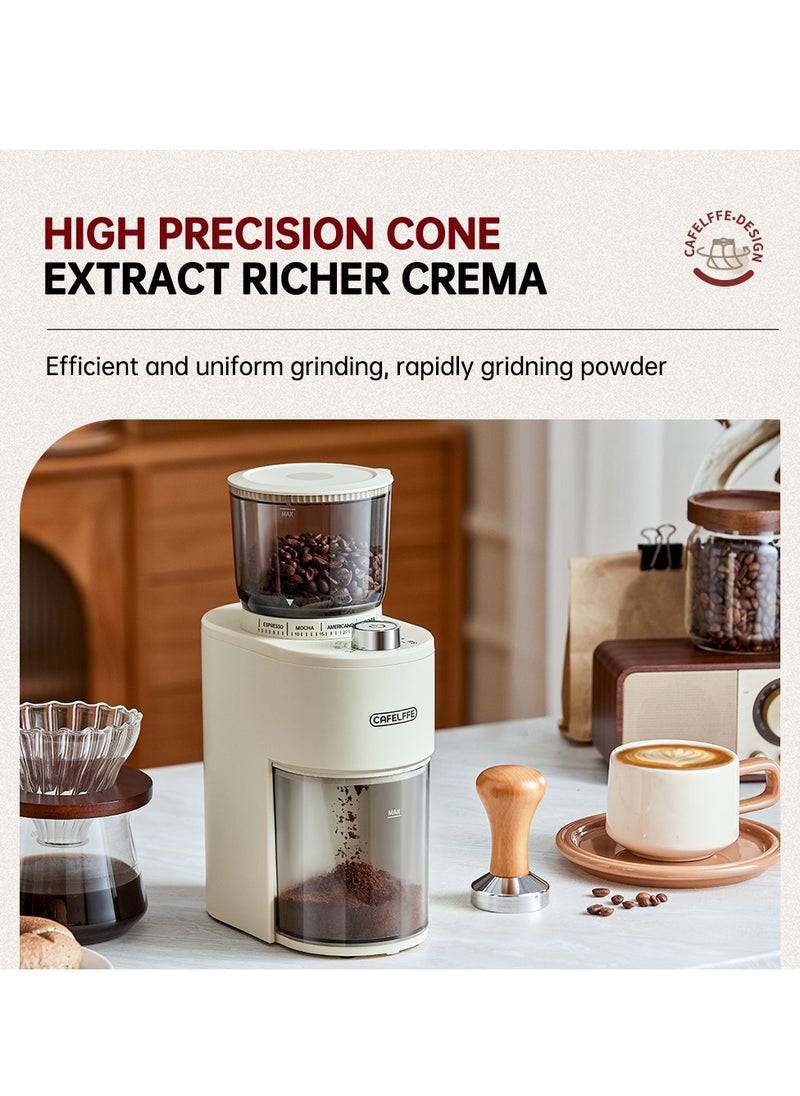 Cafelffe - Burr Coffee Grinder, Electric Conical Coffee Bean Grinder With 48 Precise Settings Adjustable Grind Settings For 2-12 Cups - Image 1