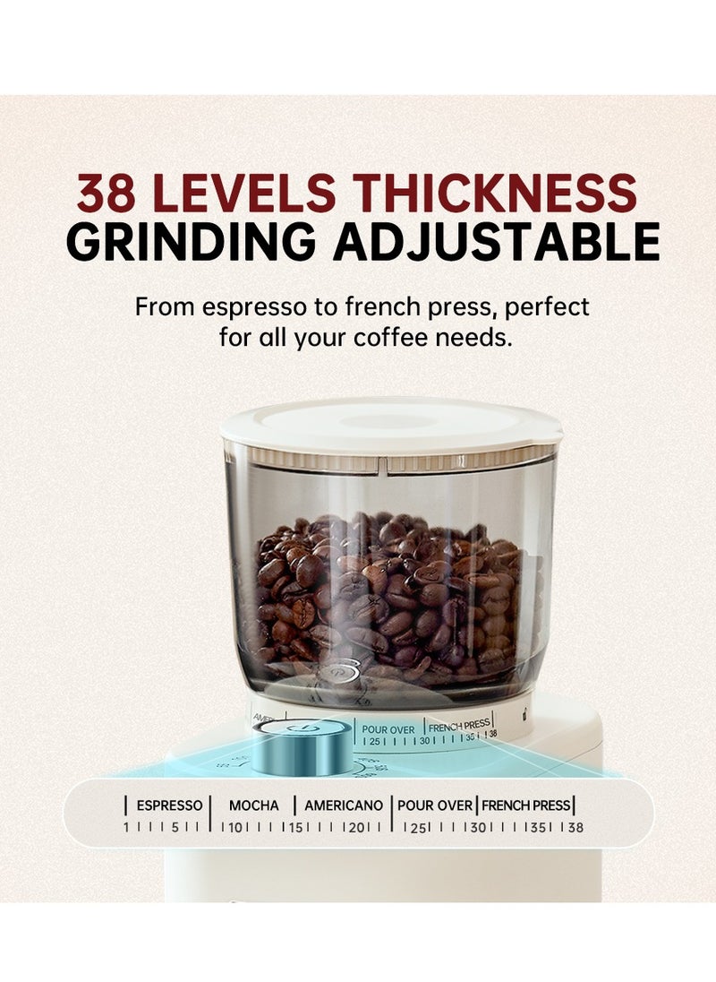 Cafelffe - Burr Coffee Grinder, Electric Conical Coffee Bean Grinder With 48 Precise Settings Adjustable Grind Settings For 2-12 Cups - Image 1