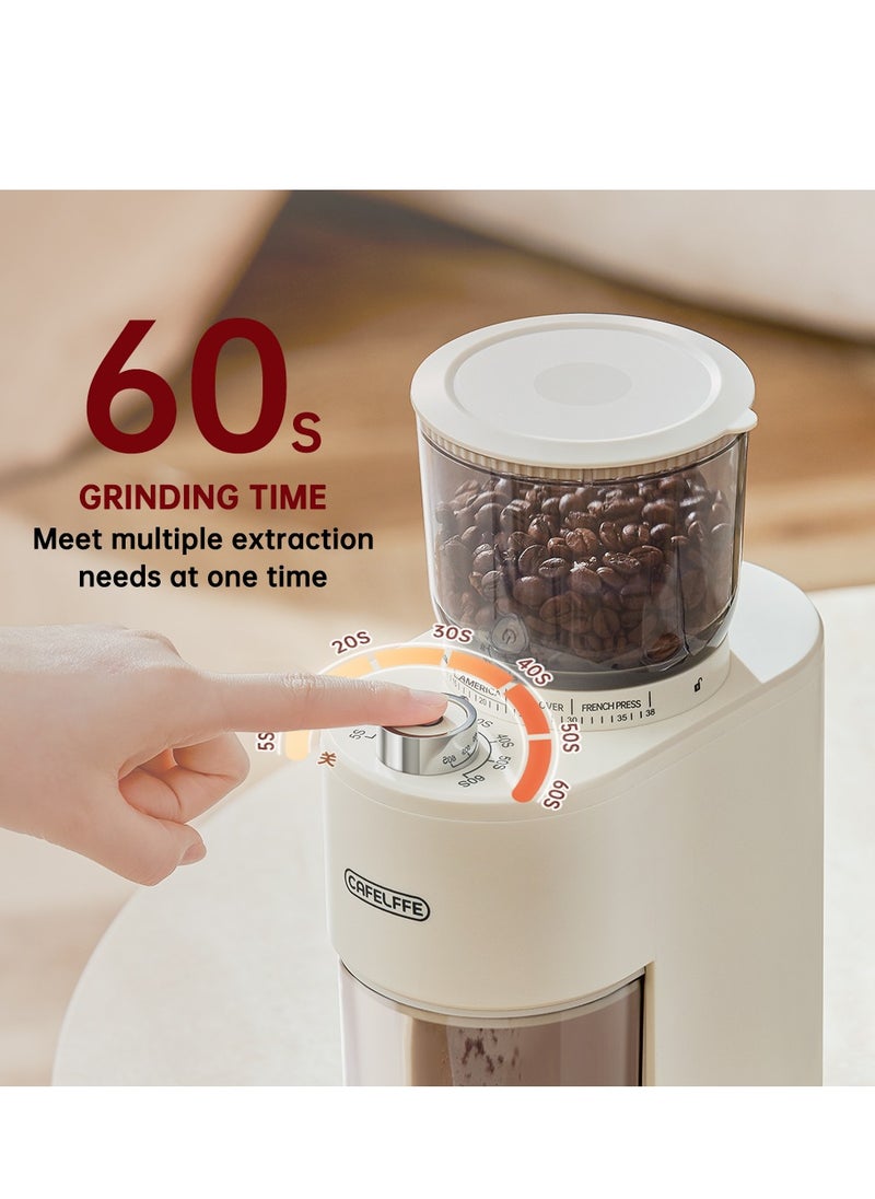 Cafelffe - Burr Coffee Grinder, Electric Conical Coffee Bean Grinder With 48 Precise Settings Adjustable Grind Settings For 2-12 Cups - Image 1
