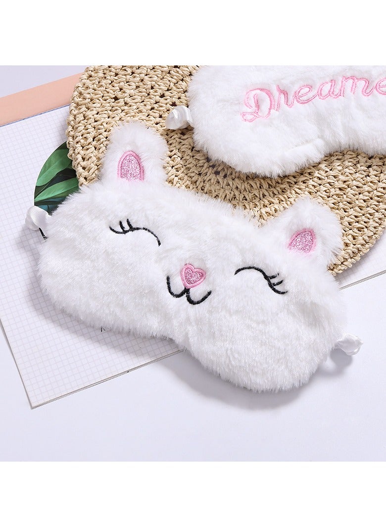 general 3D Super Soft Comfortable Eye Mask, Animal Eye Mask, 4 Pieces Cute Sleeping Mask Soft Fluffy Plush Sleeping Mask for Sleep Travel Naps - Image 4