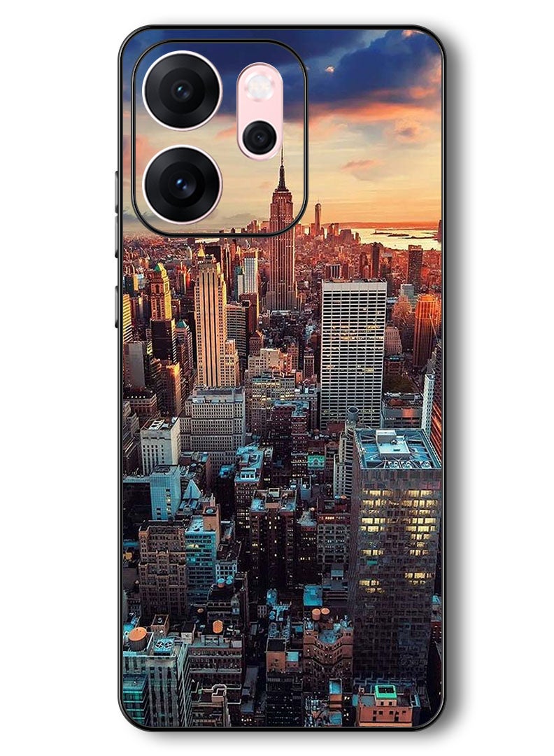 Theodor Case Compatible with Oppo Reno 14 F 6.57 Inch Protection Shockproof Bumper Cover Newyork City - Image 1