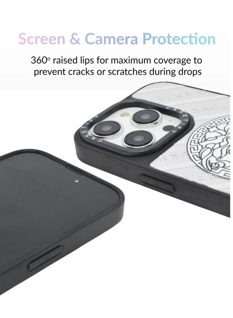 Casetify iPhone 14 Pro Case Versace Design Luxury Hard Phone Case Shockproof Protective Cover for iPhone 14 Pro 6.1 inch - Image 2