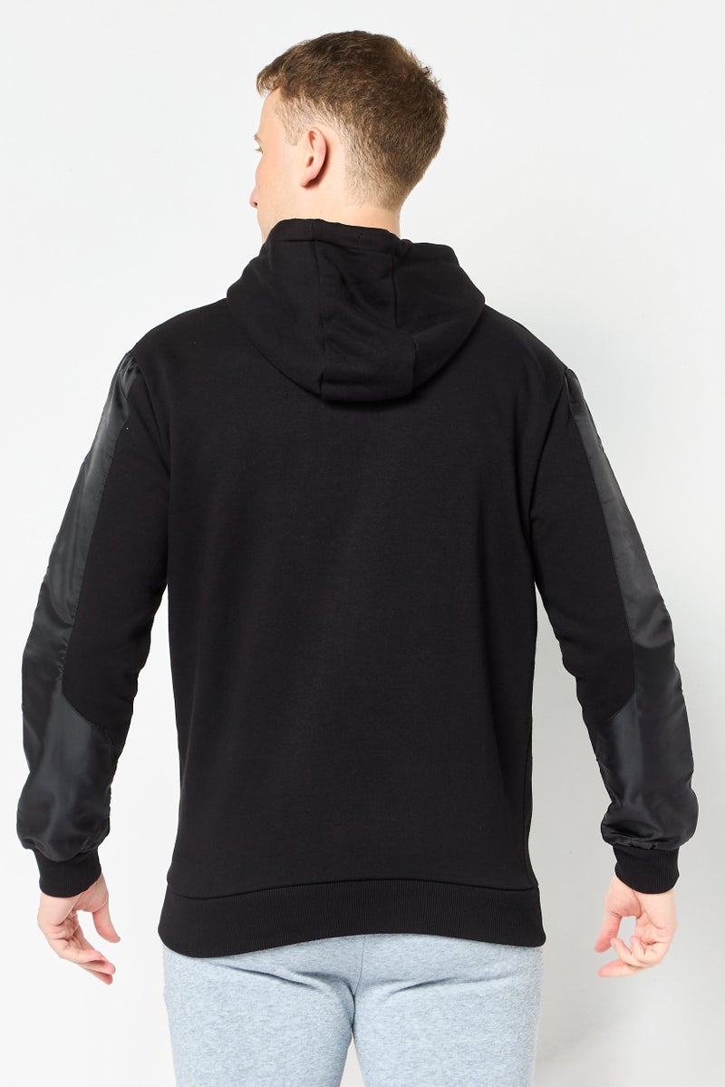 Ellesse Men Sportswear Fit Long Sleeve Outdoor Hoodie, Black - Image 4
