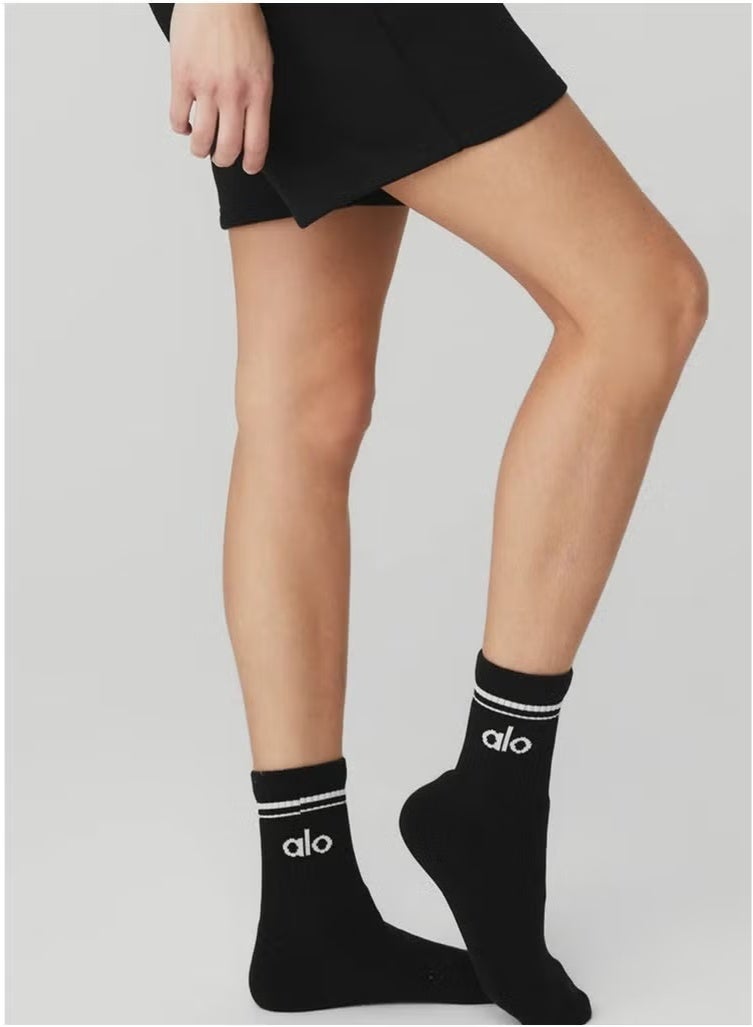 Alo Unisex Half-Crew Throwback  Sock - Image 1