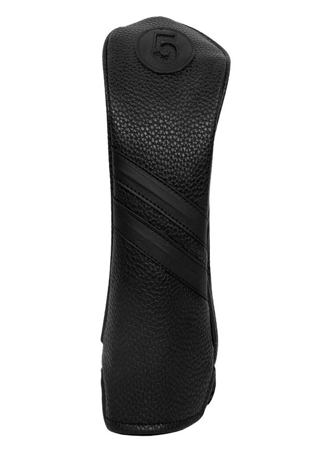 ProActive Sports | Vintage Golf Club Head Covers | for Drivers, Fairway Woods, and Hybrids | Classy Headcovers That Fit Most Clubs | Classic Leather Look | 5-Wood Headcover | Black - Image 2