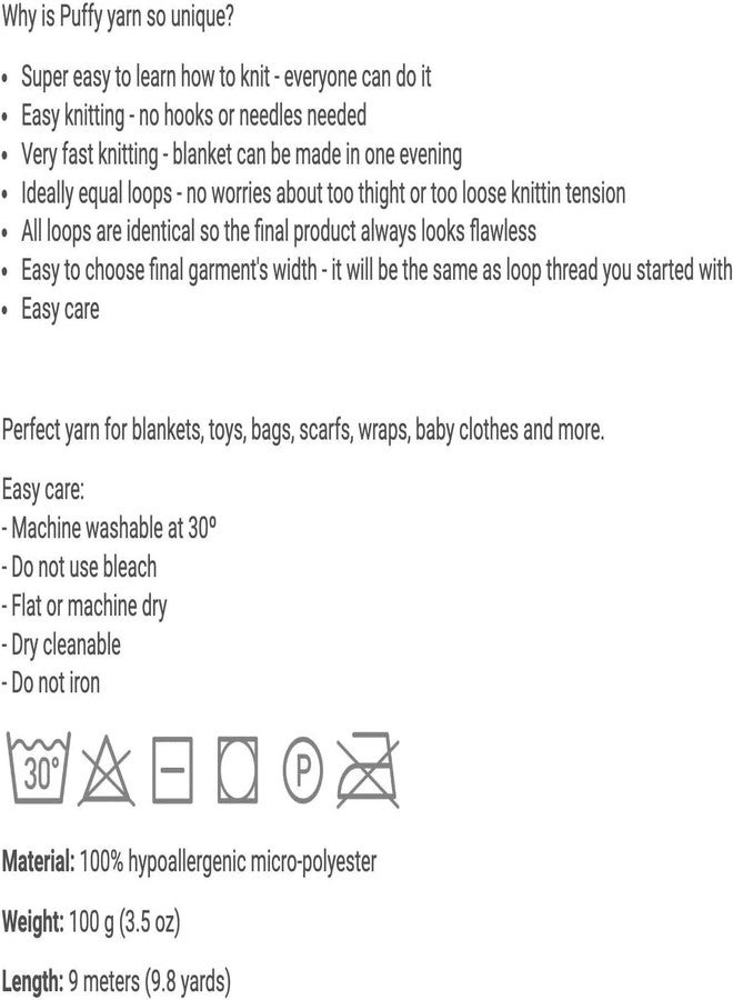 ALIZE 4 skn/Ball Alize Puffy Baby Big Loop Blanket Yarn 100% Micropolyester Soft Yarn 400gr 39.3 yds (597) - Image 3