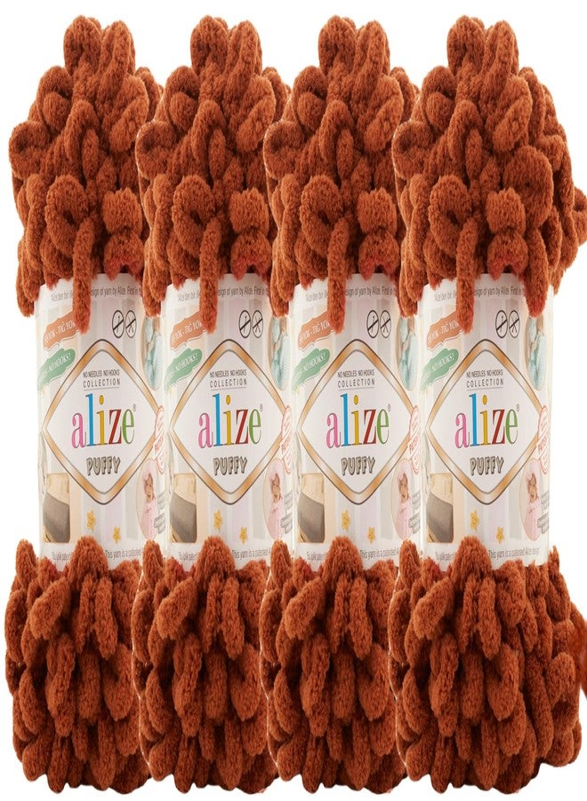 ALIZE 4 skn/Ball Alize Puffy Baby Big Loop Blanket Yarn 100% Micropolyester Soft Yarn 400gr 39.3 yds (597) - Image 1
