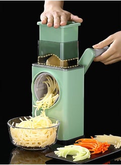AGD Multifunctional Vegetable Slicer and Grater with 3 Interchangeable Stainless Steel Blades and Strong Suction Base for Fruits and Vegetables  - Image 5