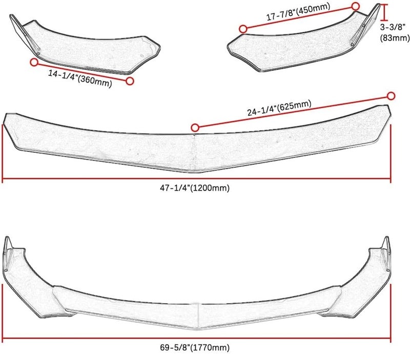 Wivplex Front Bumper Lip Spoiler for Alfa Romeo Giulia - Image 2