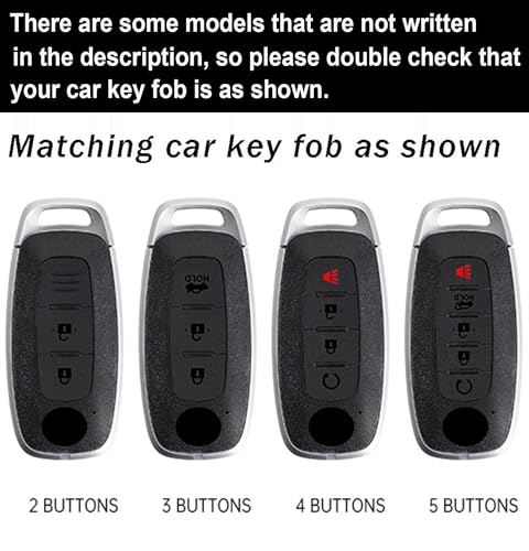 ontto Metal and Leather Key Cover Fit for Nissan 2023up Key FobSolid and Durable Car Key Housing for Maxima Armada Rogue Pathfinder XTrail Versa Kicks Ariya Qashqai Teana SentraBlack - Image 3