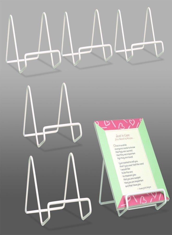 BANBERRY DESIGNS White Wire Easels - Plate Stands - Display Holder - White Metal - 3 Inch - Pack of 6 - Image 4