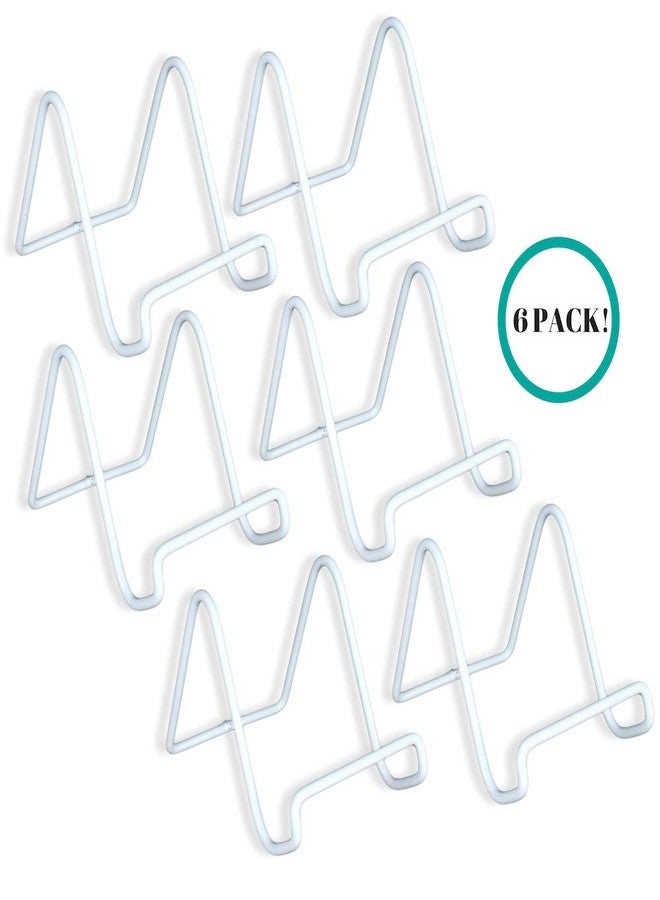 BANBERRY DESIGNS White Wire Easels - Plate Stands - Display Holder - White Metal - 3 Inch - Pack of 6 - Image 2