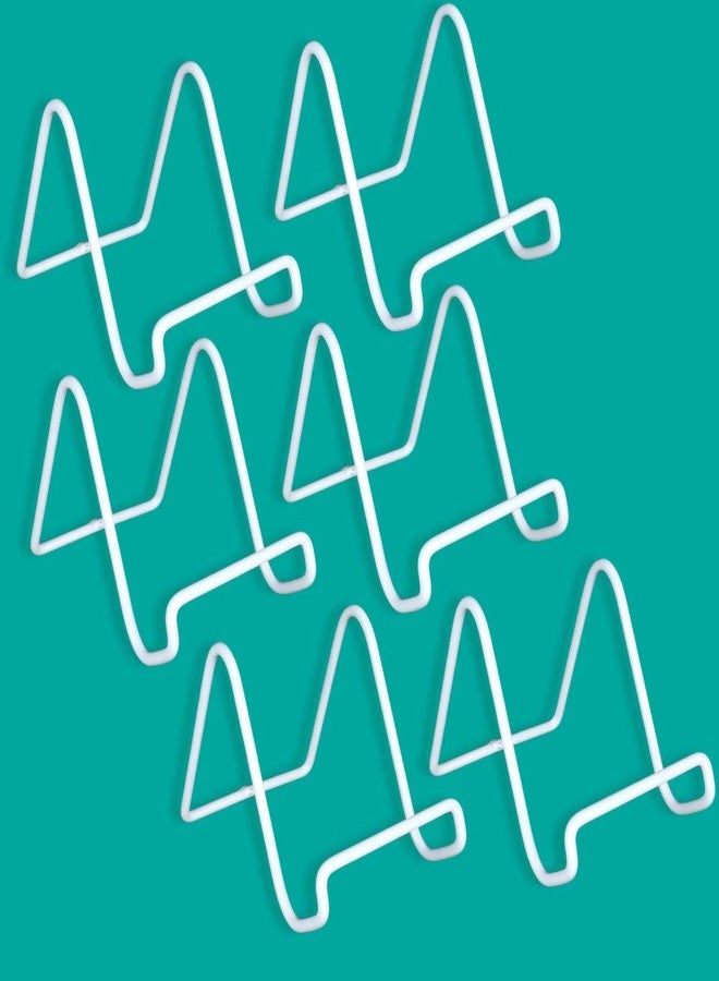 BANBERRY DESIGNS White Wire Easels - Plate Stands - Display Holder - White Metal - 3 Inch - Pack of 6 - Image 3