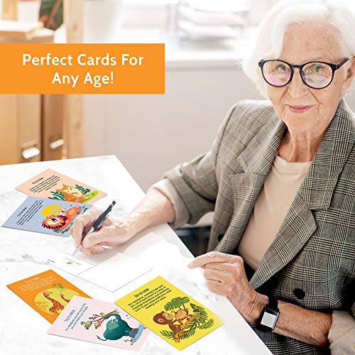 T MARIE 40 Animal Fun Fact Postcards - Bulk Thinking of You Postcard Pack for Kids, Students, Friends, Teacher, and More - Say Hello, Thank You or I Miss You with Colorful Note Cards - Image 3