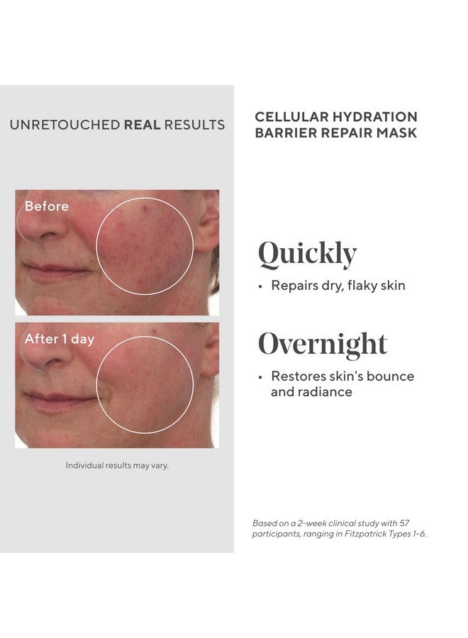 Murad Cellular Hydration Barrier Repair Mask - Hydrating Face Mask, Formulated with Bilberry Omegas, Hibiscus Extract, and Canadian Willowherb, Visibly Repairs Dry, Red, and Rough Skin - 2.7 Fl Oz - Image 3