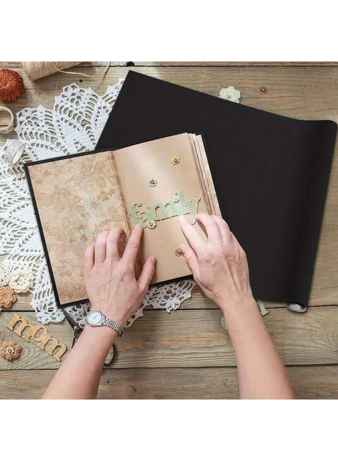غلاف كتاب من الكتان واقي الغلاف 7.87 بوصة × 196.85 بوصة لون الخشب الأحمر البني - Image 5
