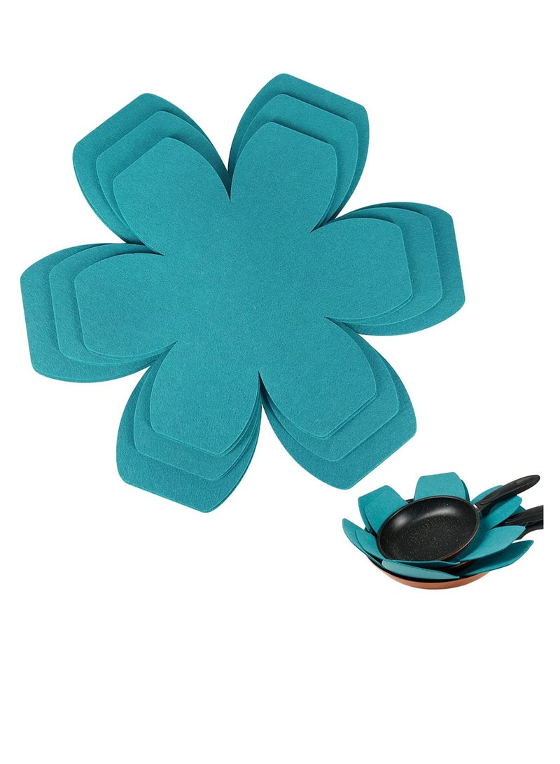 KASTWAVE Pot Pan Protectors,KASTWAVE Larger & Thicker Felt Pan Separators Pads, Set of 6 and 3 Different Sizes, Pot Protectors for Stacking and Protecting Your Cookware - Image 1