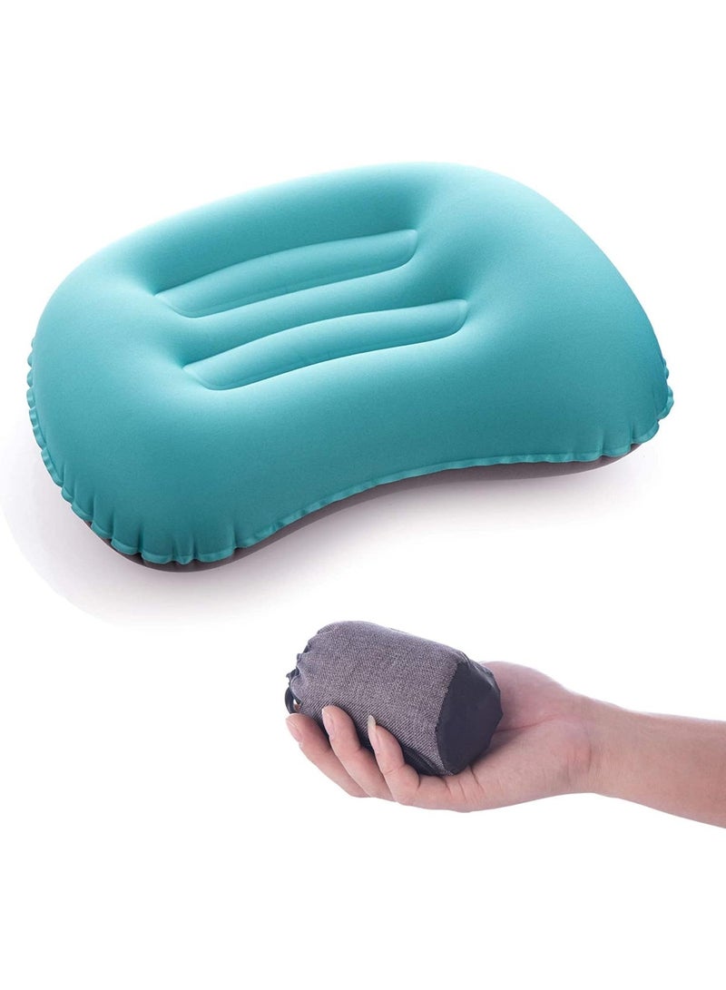 Womdee Ultralight Inflating Travel/Camping Pillows - Compressible, Compact, Inflatable, Comfortable, Ergonomic Pillow for Neck & Lumbar Support and a Good Night Sleep while Camp, Backpacking  - Image 1