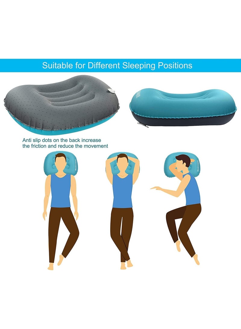 Womdee Ultralight Inflating Travel/Camping Pillows - Compressible, Compact, Inflatable, Comfortable, Ergonomic Pillow for Neck & Lumbar Support and a Good Night Sleep while Camp, Backpacking  - Image 2