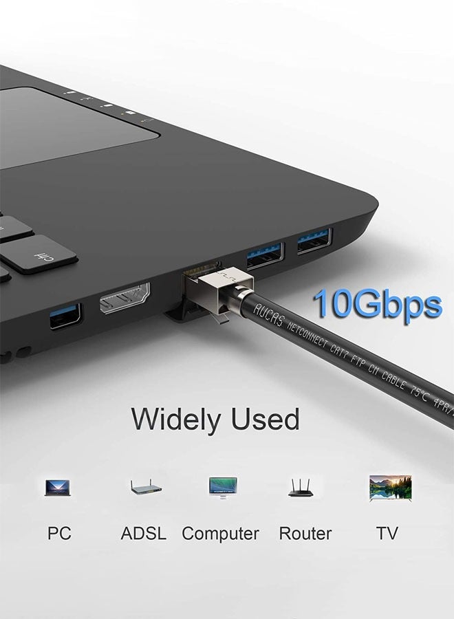 Taimi 100 Pcs Cat7 RJ45 Connectors Cat7 RJ45 Plugs Metal Shielded RJ45 Ends FTP 8P8C Modular Network Plug Connector - Image 3