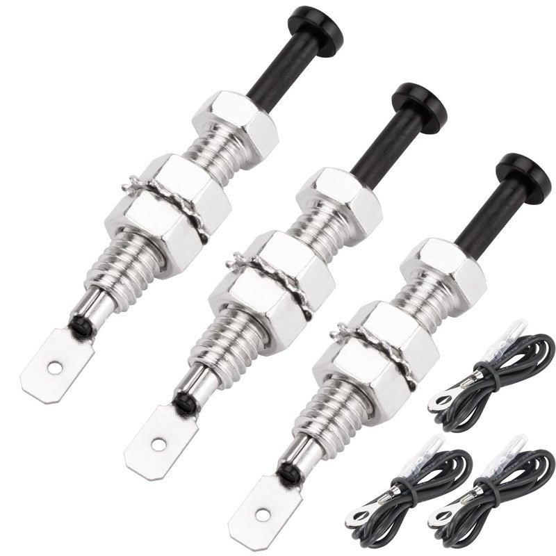 DAIERTEK Door Pin Switch Car Hood Jamb Auto Alarm Security Adjustable Momentary ON Off 12VDC 20A for Automotive Trunk - 3Pcs - Image 1