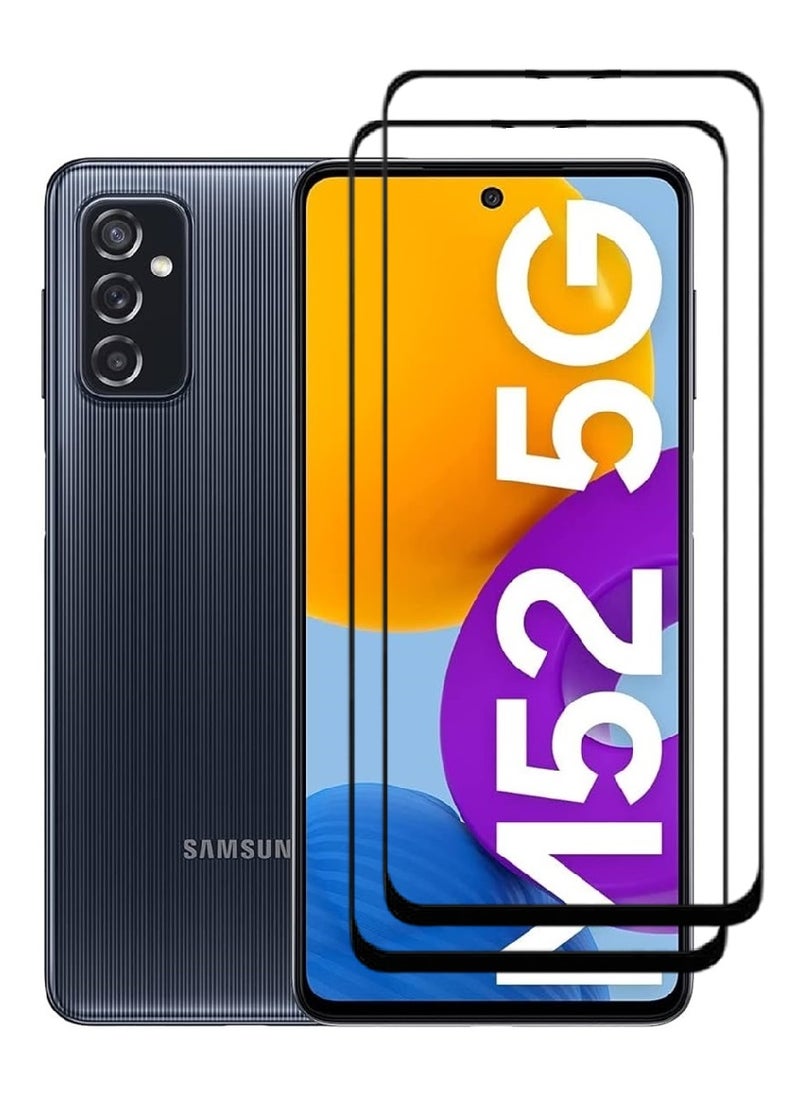 AINA 2 Pieces Tempered Glass Screen Protector 5D Designed For Samsung Galaxy M52 5G Full Glue Edge to Edge Full Screen Coverage And Bubble Free - Image 1