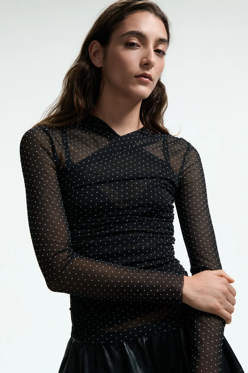 H&M Plumeti mesh top