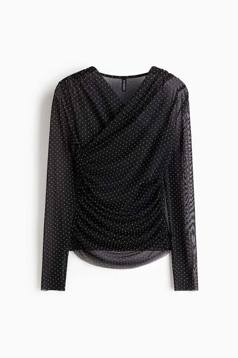 H&M  Plumeti mesh top for Women | Best Price UAE